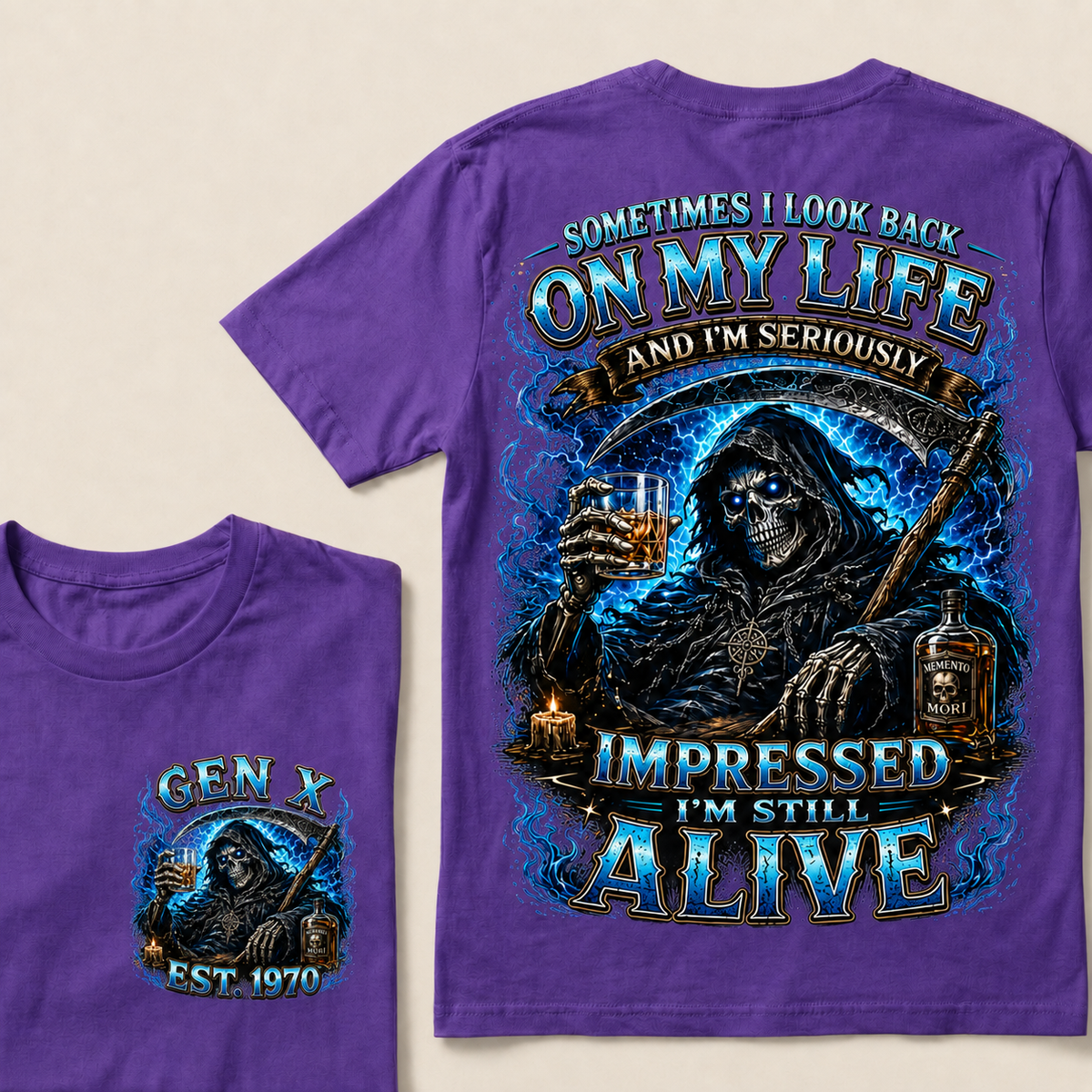 Sometimes I Look Back On My Life And I'm Seriously Impressed I'm Still Alive Custom Year T-shirt