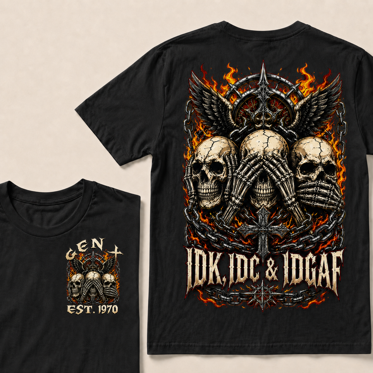 Idk Idc & Idgaf Custom Year T-shirt