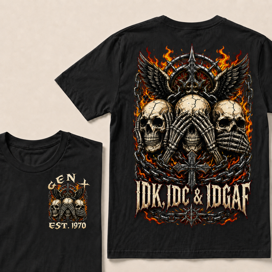 Idk Idc & Idgaf Custom Year T-shirt