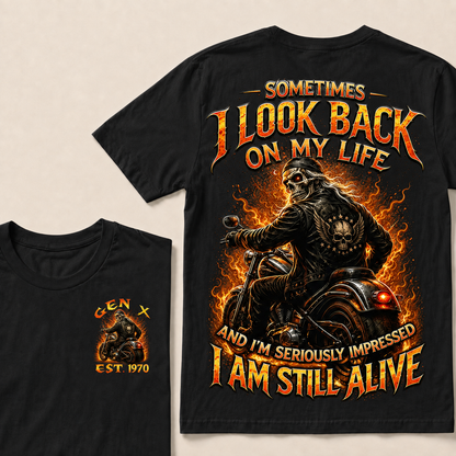 Sometimes I Look Back On My Life Custom Year T-shirt