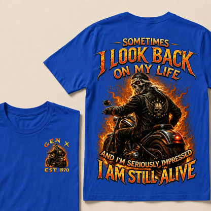 Sometimes I Look Back On My Life Custom Year T-shirt