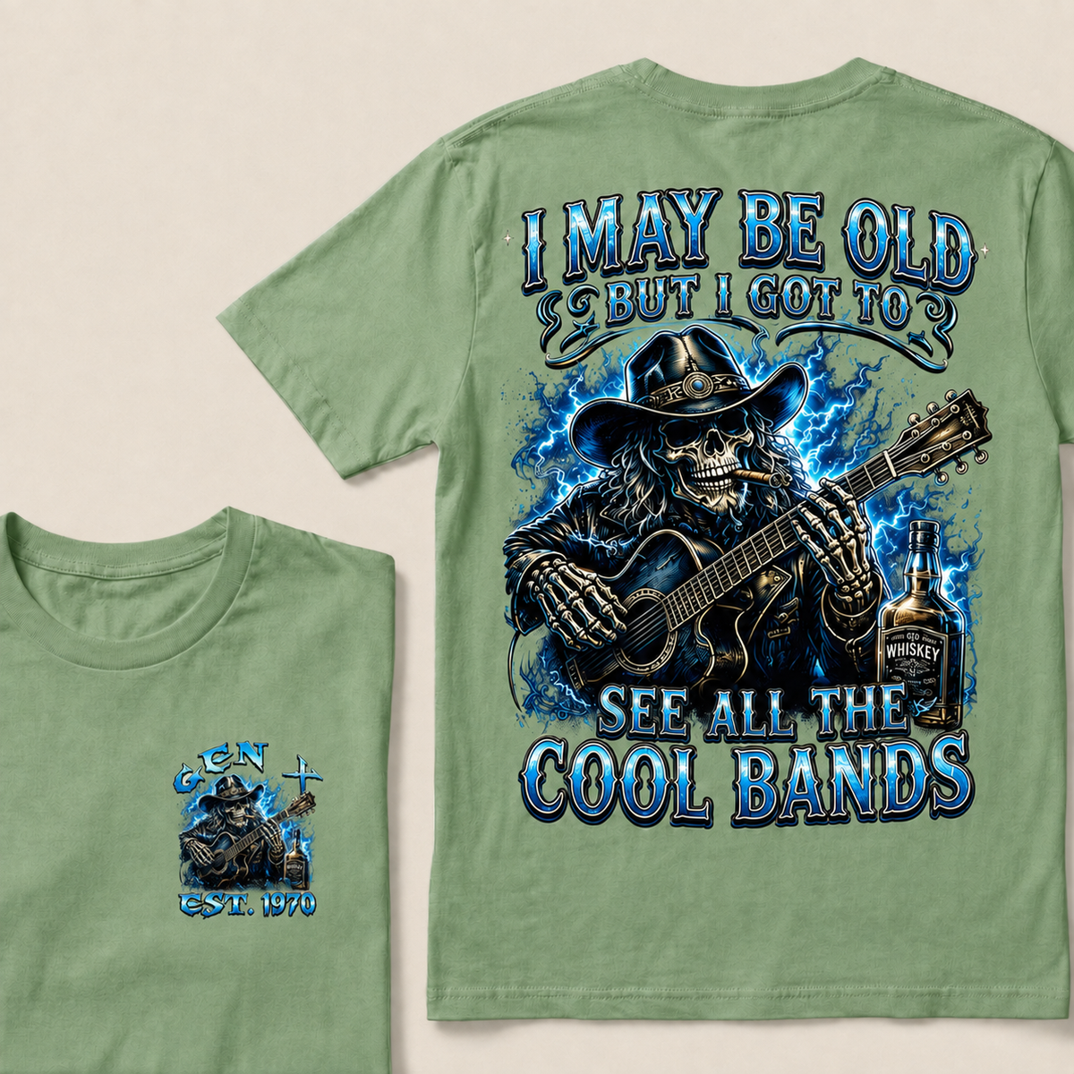I May Be Old But I Got To See All The Cool Bands Custom Year T-shirt