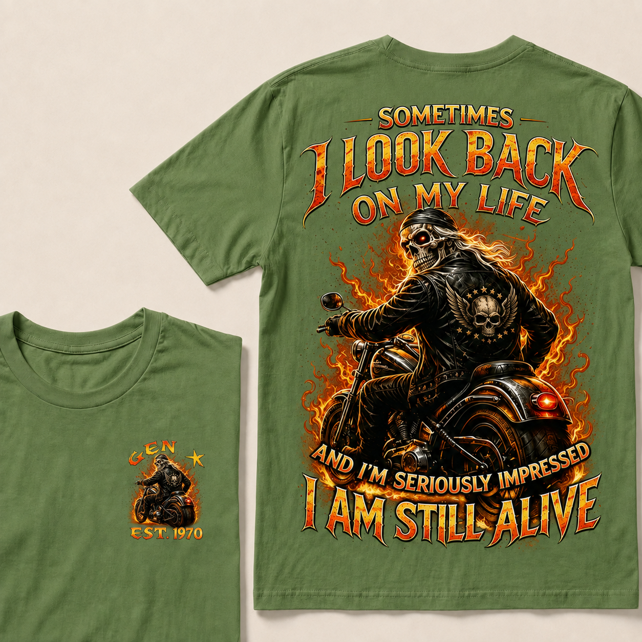 Sometimes I Look Back On My Life Custom Year T-shirt