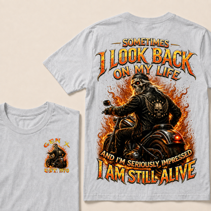 Sometimes I Look Back On My Life Custom Year T-shirt
