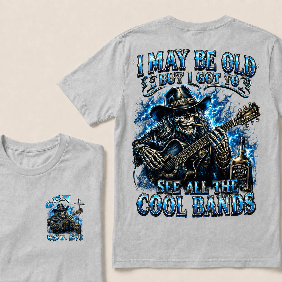 I May Be Old But I Got To See All The Cool Bands Custom Year T-shirt