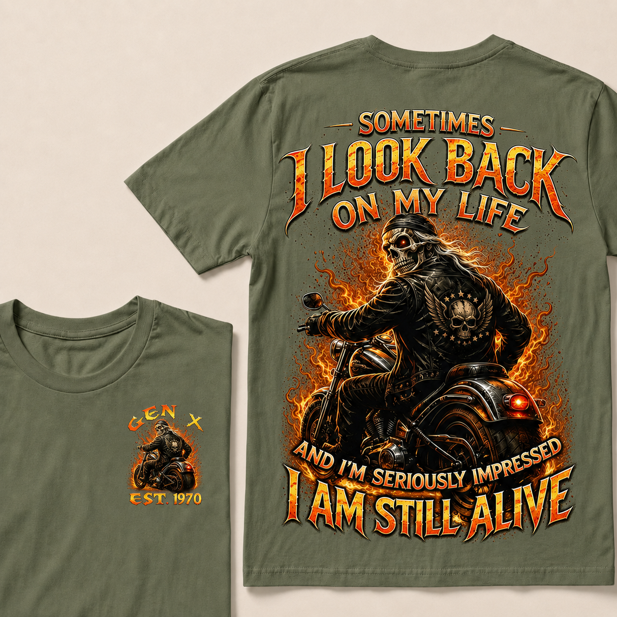 Sometimes I Look Back On My Life Custom Year T-shirt