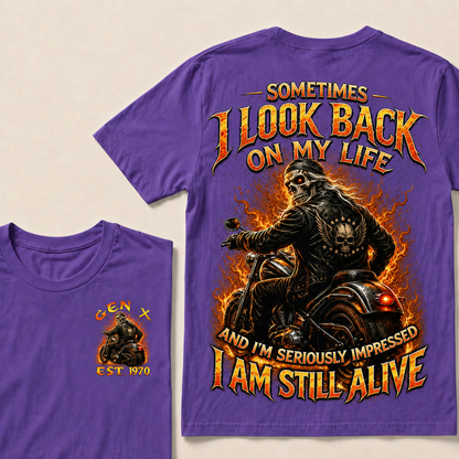 Sometimes I Look Back On My Life Custom Year T-shirt