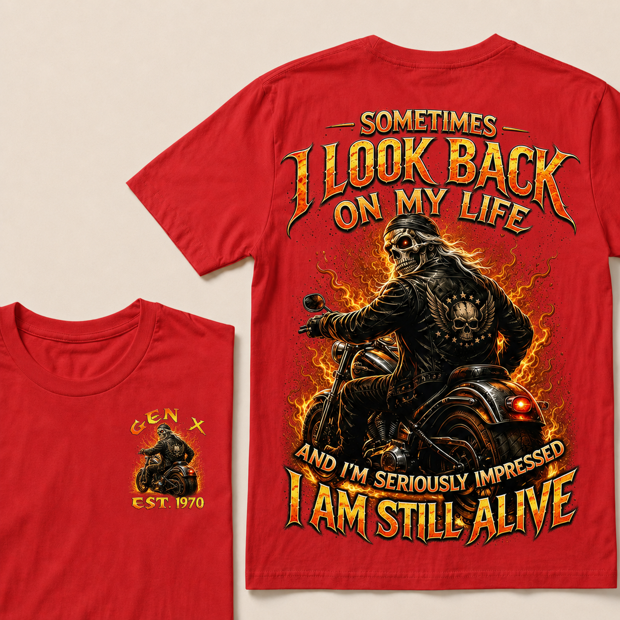 Sometimes I Look Back On My Life Custom Year T-shirt