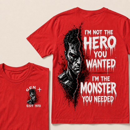 I'm Not The Hero You Wanted I'm The Monster You Needed Custom Year T-shirt
