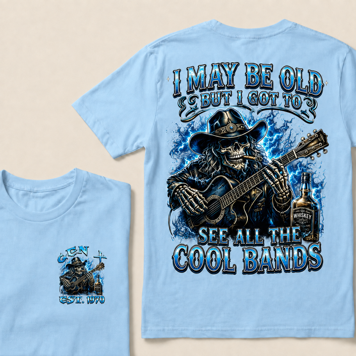 I May Be Old But I Got To See All The Cool Bands Custom Year T-shirt