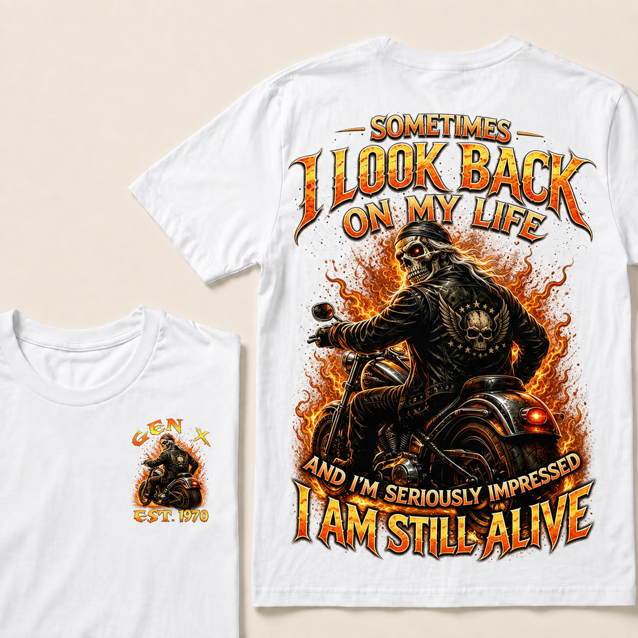Sometimes I Look Back On My Life Custom Year T-shirt