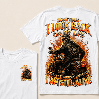 Sometimes I Look Back On My Life Custom Year T-shirt