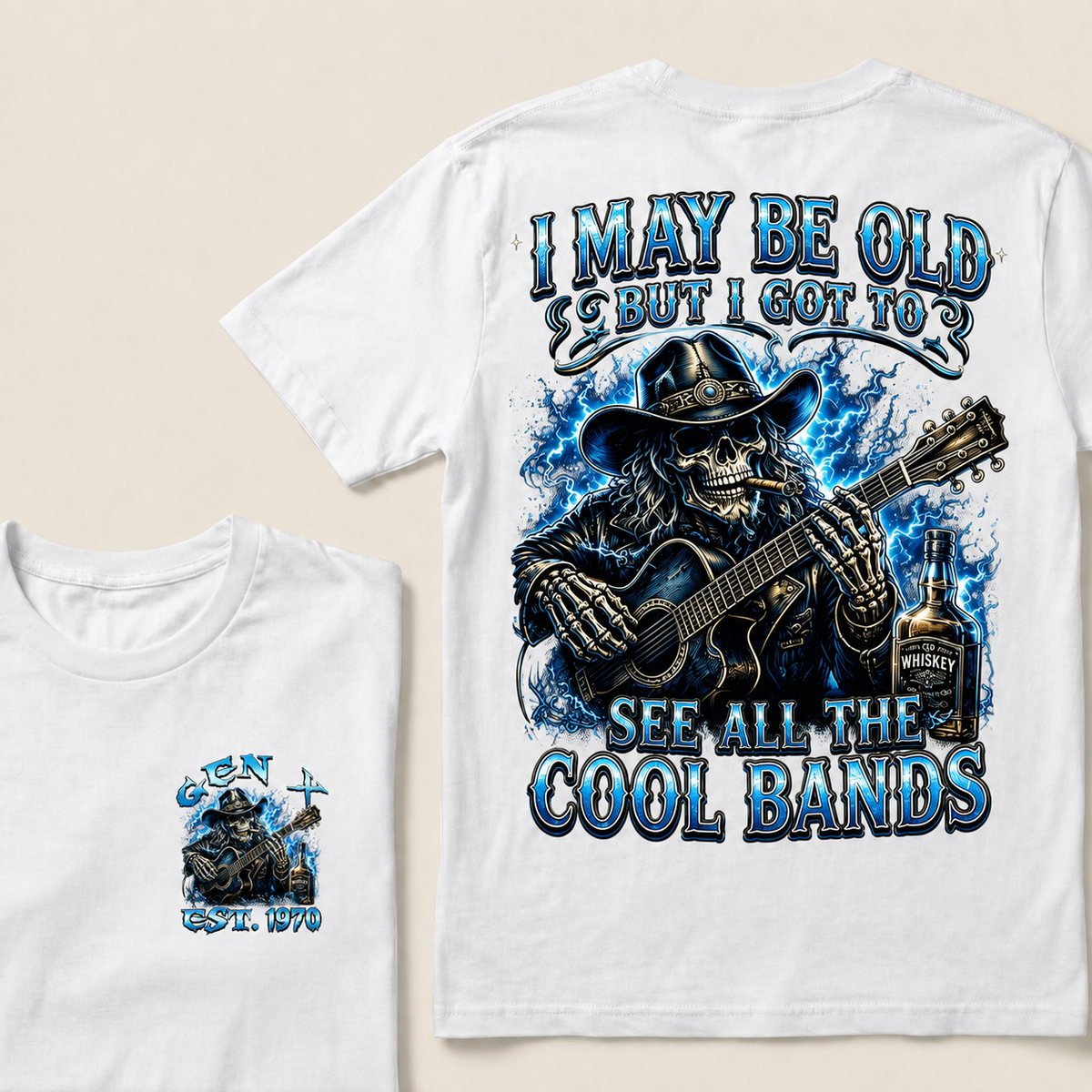 I May Be Old But I Got To See All The Cool Bands Custom Year T-shirt