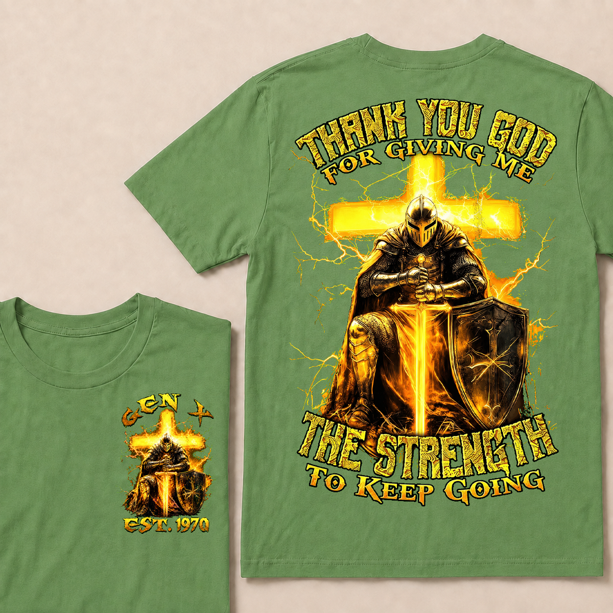Thank You God For Giving Me The Strength To Keep Going Custom Year T-shirt