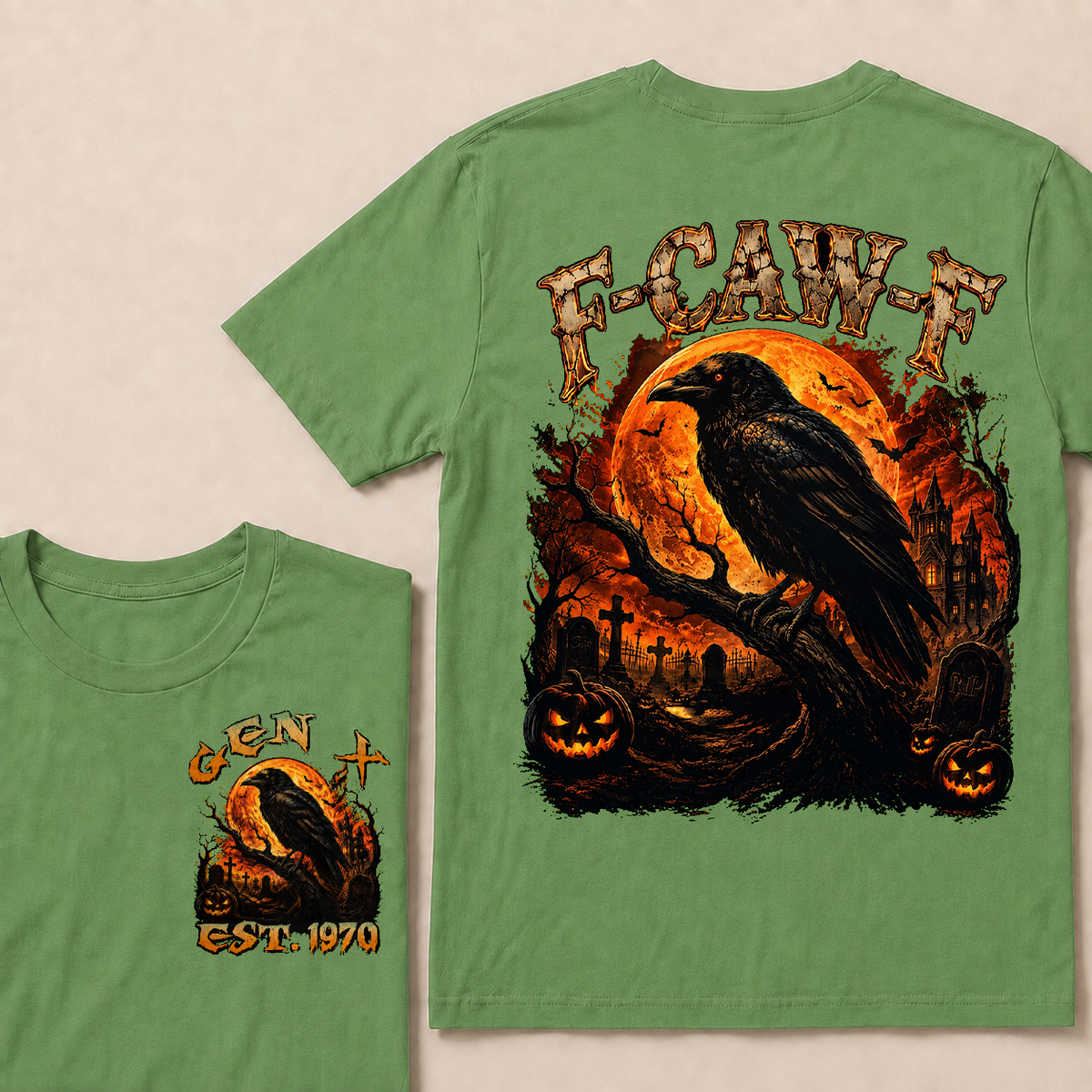F Caw F Halloween Custom Year T-shirt