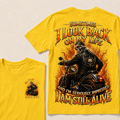 Sometimes I Look Back On My Life Custom Year T-shirt