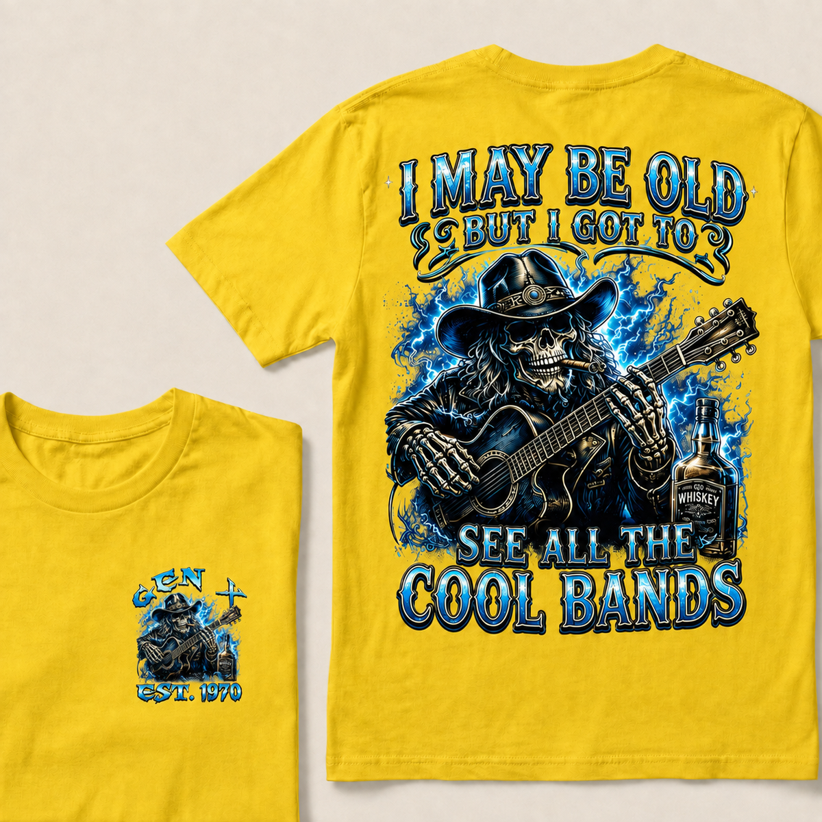 I May Be Old But I Got To See All The Cool Bands Custom Year T-shirt
