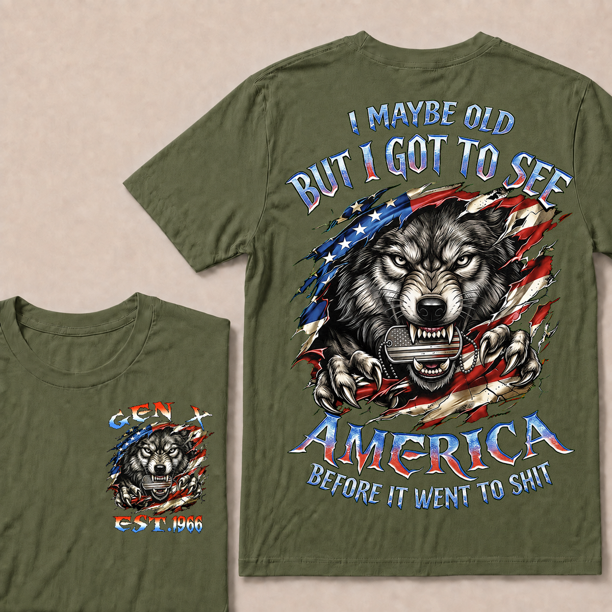 I May Be Old But I Got To See America Before It Went To Shit Custom Year T-shirt