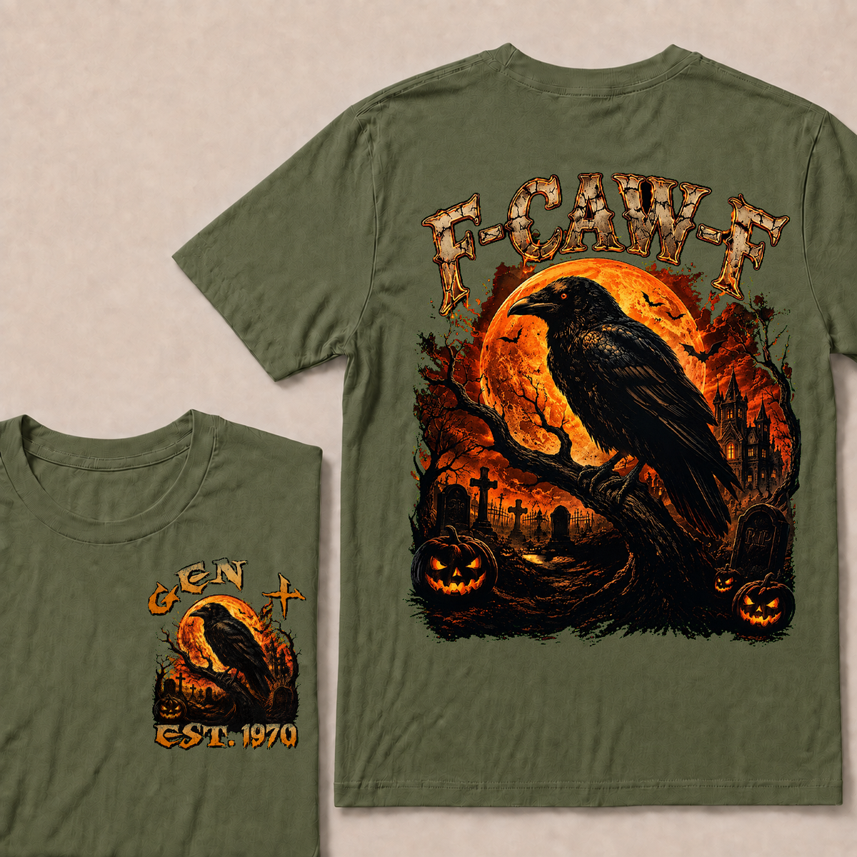 F Caw F Halloween Custom Year T-shirt