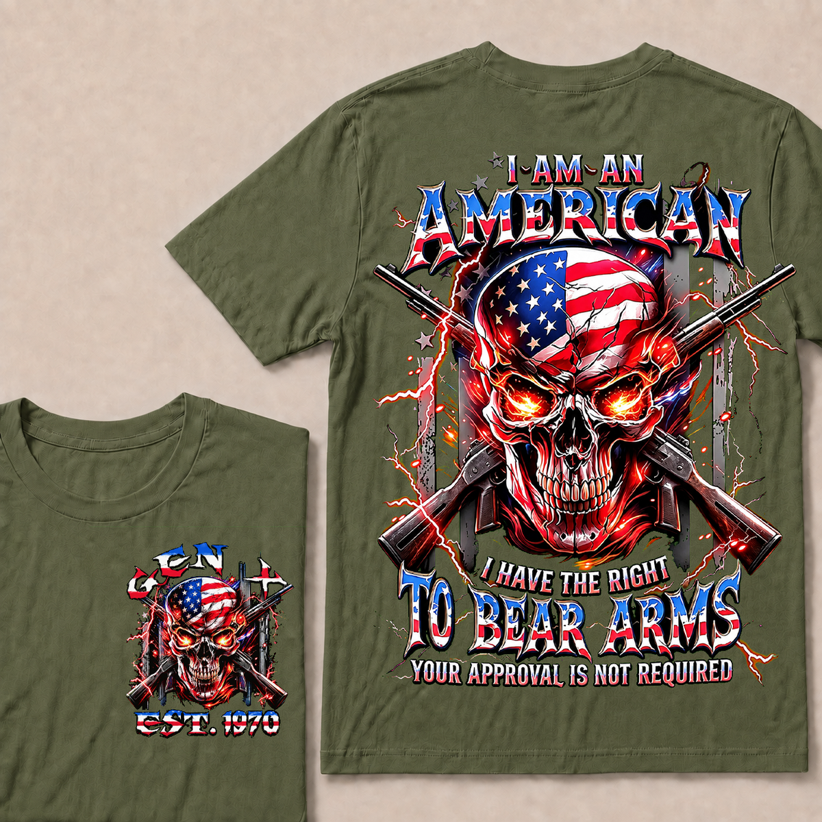 I Am An American I Have The Right To Bear Arms Custom Year T-shirt