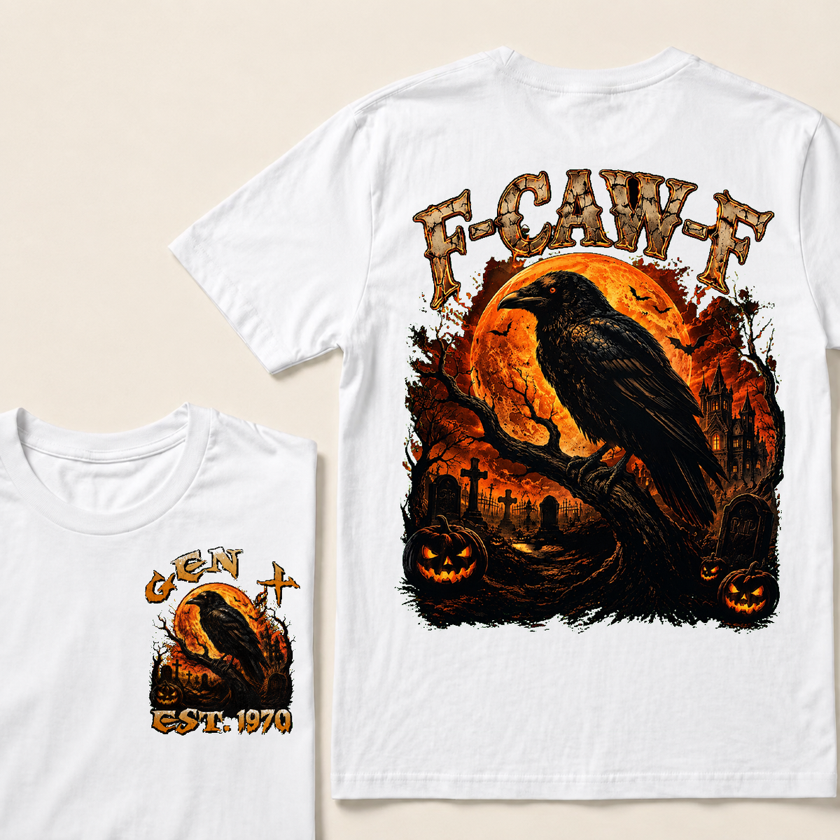 F Caw F Halloween Custom Year T-shirt