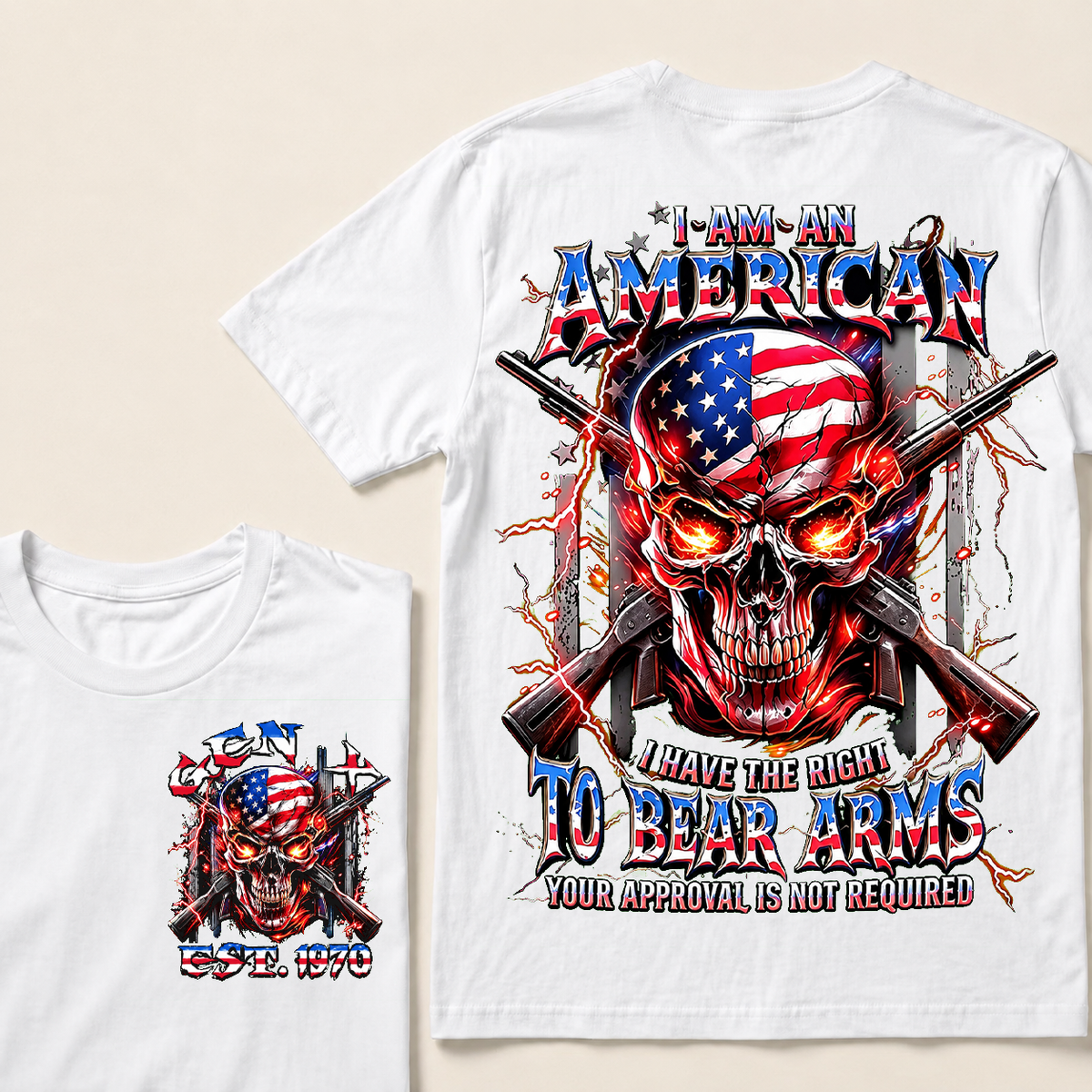 I Am An American I Have The Right To Bear Arms Custom Year T-shirt