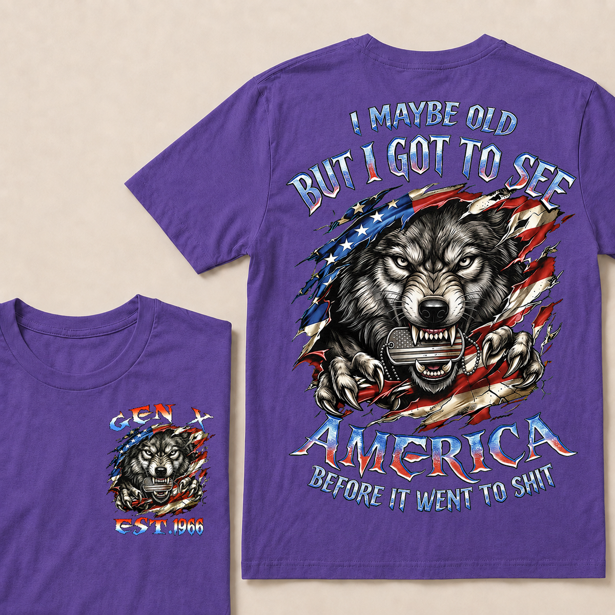 I May Be Old But I Got To See America Before It Went To Shit Custom Year T-shirt