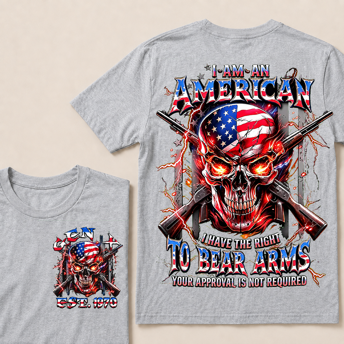 I Am An American I Have The Right To Bear Arms Custom Year T-shirt