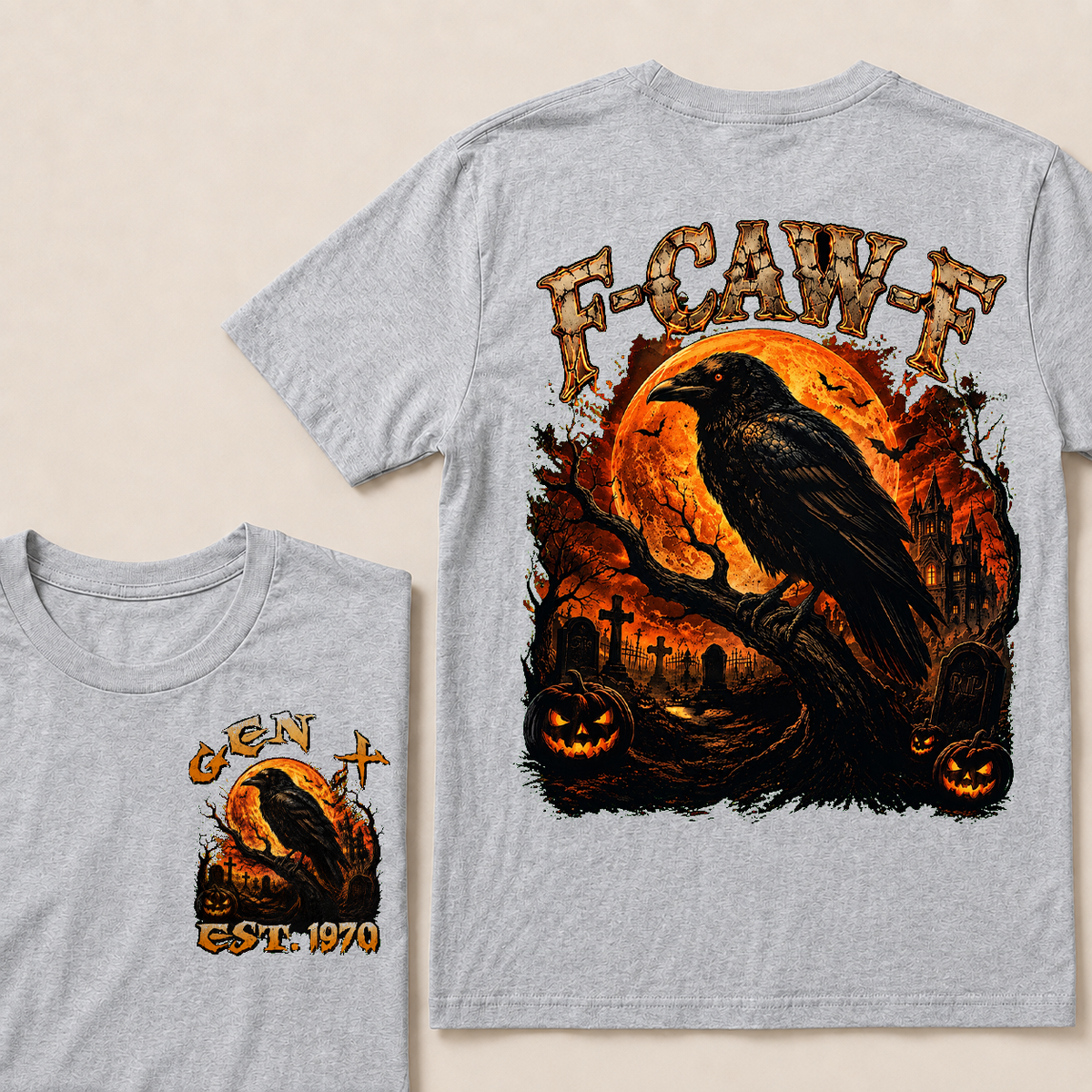 F Caw F Halloween Custom Year T-shirt