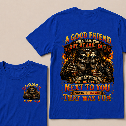 A Good Friend Will Bail You Out Of Jail Custom Year T-shirt