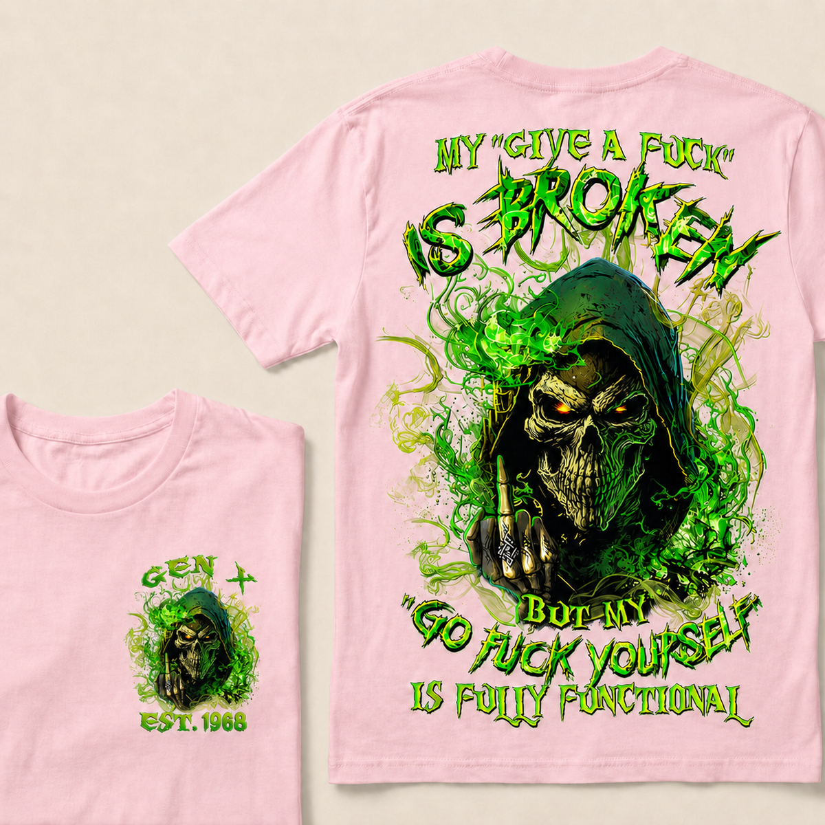 My Give A F*uk Is Broken Custom Year T-shirt