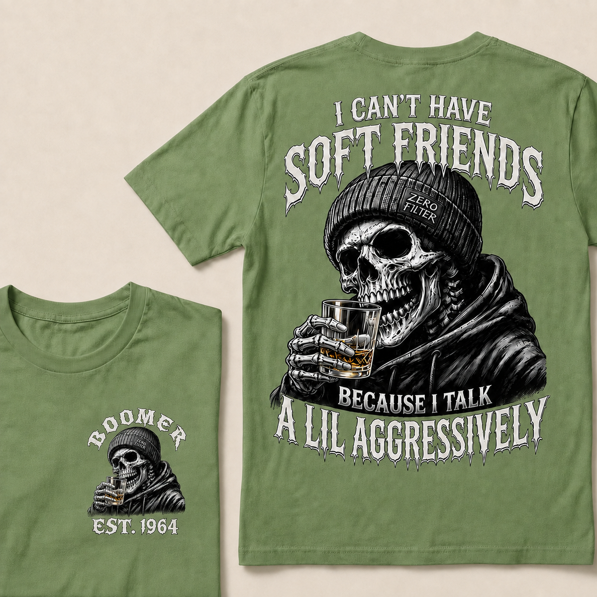 I Can't Have Soft Friends Because I Talk A Lil Aggressively Custom Year T-shirt