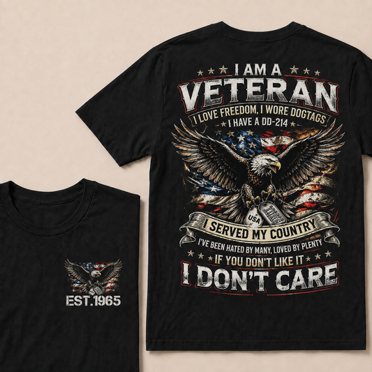 I Am A Veteran I Love Freedom I Wore Dogtags Custom Year T-shirt