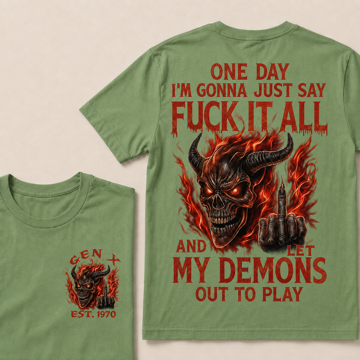 One Day I'm Gonna Just Say F*Ck It All Custom Year Gen X, Boomer T-shirt