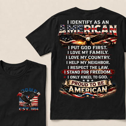 I Identify As An American Custom Year T-shirt