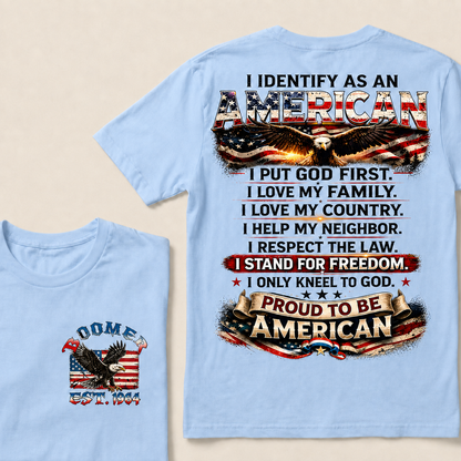 I Identify As An American Custom Year T-shirt
