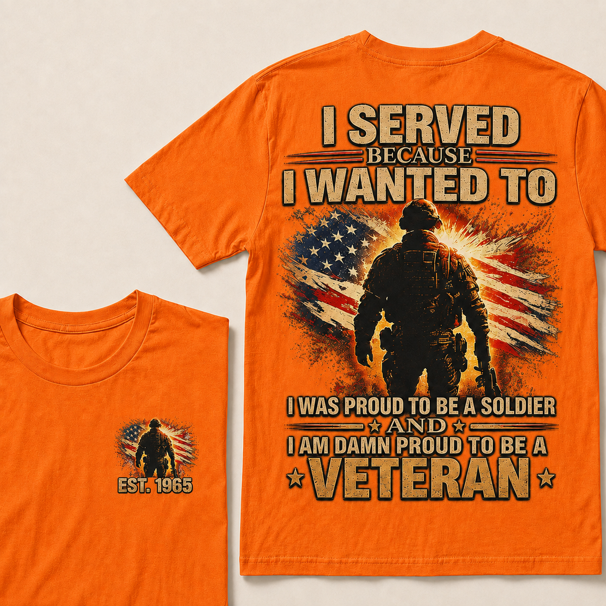 I Served Because I Wanted To  I Was Proud To Be A Soldier And I Am Damn Proud To Be A Veteran Custom Year T-shirt