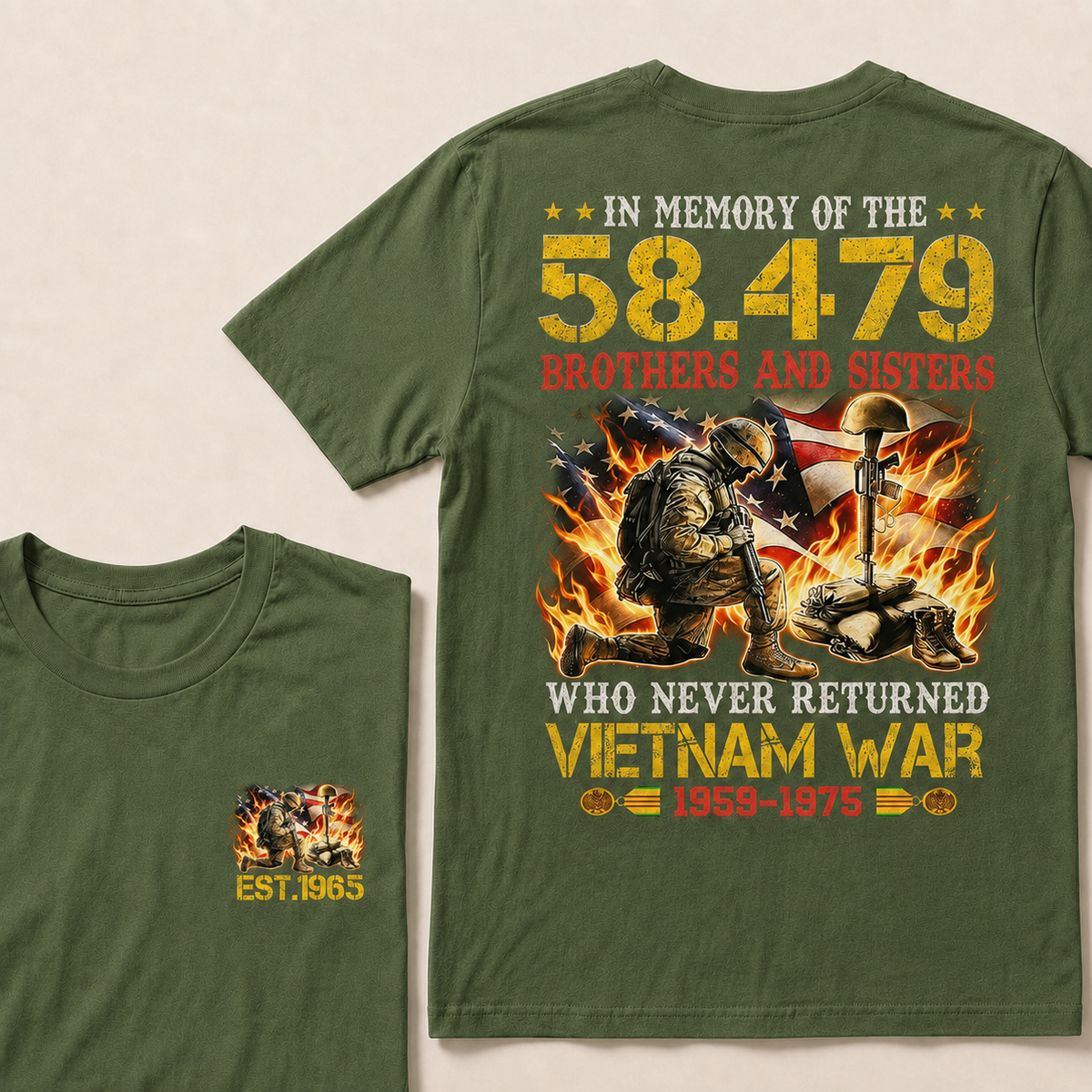In Memory Of The 58479 Brothers And Sisters Custom Year T-shirt