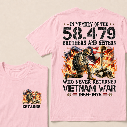 In Memory Of The 58479 Brothers And Sisters Custom Year T-shirt