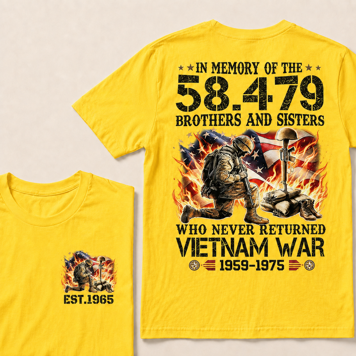 In Memory Of The 58479 Brothers And Sisters Custom Year T-shirt