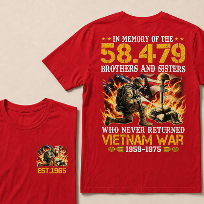 In Memory Of The 58479 Brothers And Sisters Custom Year T-shirt