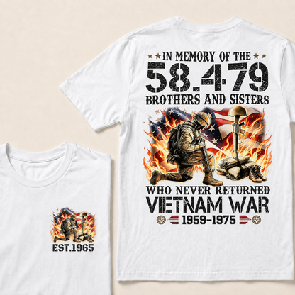 In Memory Of The 58479 Brothers And Sisters Custom Year T-shirt