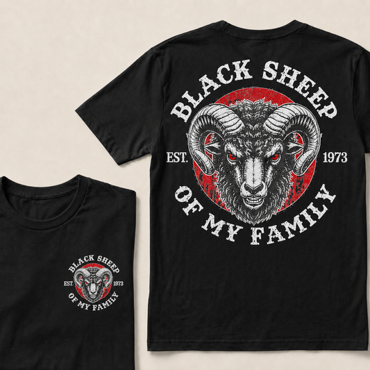 Black Sheep Of My Family Custom Year T-shirt