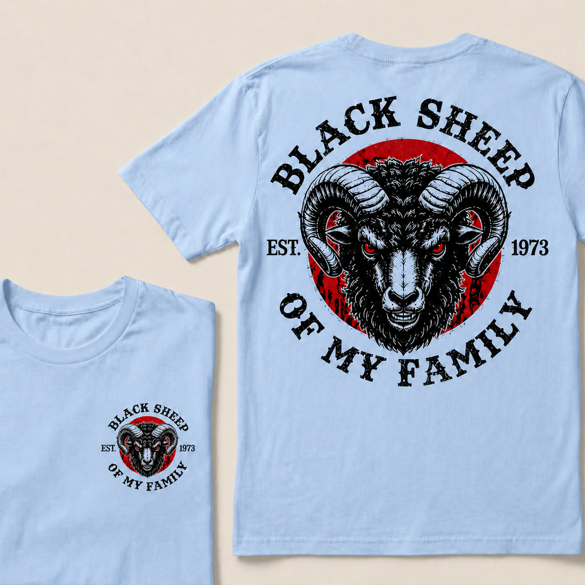 Black Sheep Of My Family Custom Year T-shirt