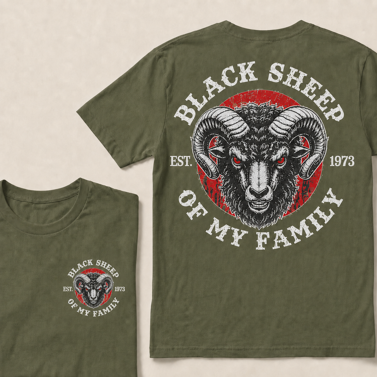 Black Sheep Of My Family Custom Year T-shirt