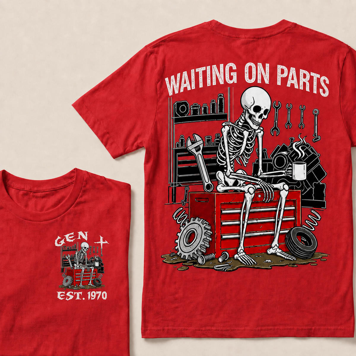 Waiting On Parts Custom Year T-shirt