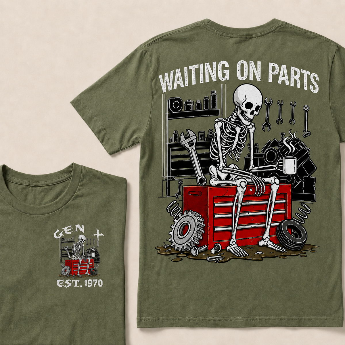 Waiting On Parts Custom Year T-shirt