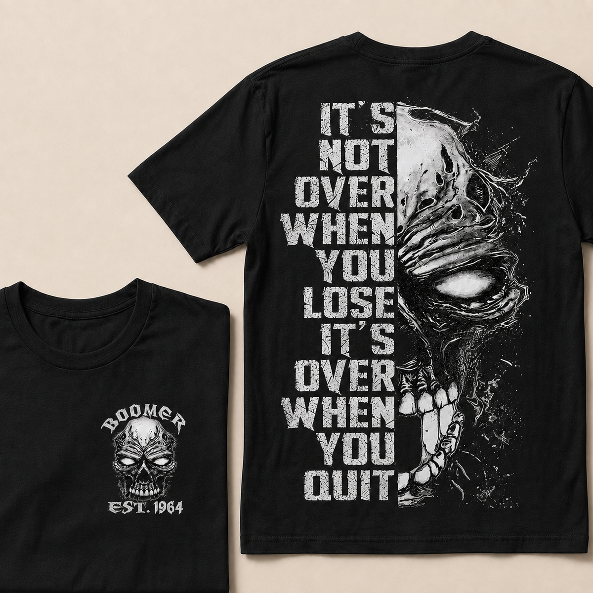 It's Not Over When You Lose It's Over When You Quit Custom Year T-shirt