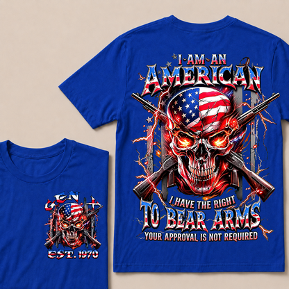 I Am An American I Have The Right To Bear Arms Custom Year T-shirt