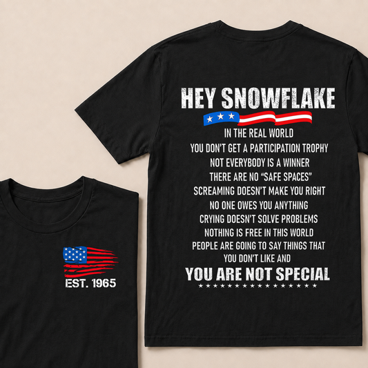 Hey Snowflake In The Real World Custom Year T-shirt